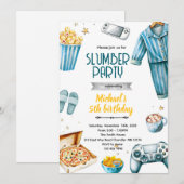 Invitation thème garçon dodo (Devant / Derrière)