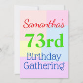 Invitation Thème géométrique "73ème anniversaire de la collec (Devant)