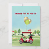 Invitation Thème golf garçon 10e anniversaire Par-Tee (Dos)