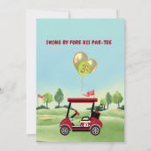 Invitation Thème golf garçon 3e anniversaire Par-Tee (Dos)