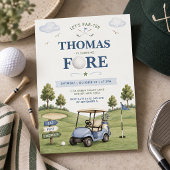 Invitation Thème golfique garçon 4e anniversaire