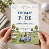 Invitation Thème golfique garçon 4e anniversaire