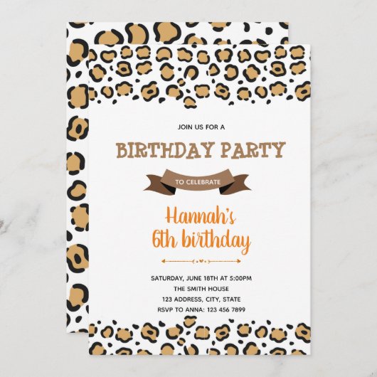 Invitation thème guépar (Devant / Derrière)