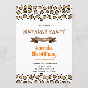 Invitation thème guépard