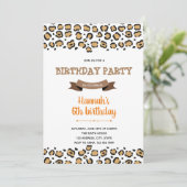 Invitation thème guéparde (Debout devant)