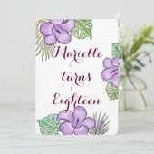 Invitation Thème Hawaiin (Debout devant)