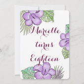 Invitation Thème Hawaiin (Devant)