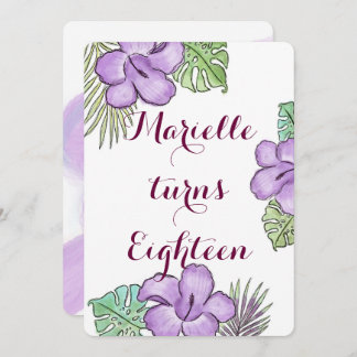 Invitation Thème Hawaiin