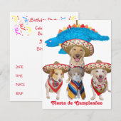 Invitation Thème hispanique Anniversaire de enfant Party Invi (Devant / Derrière)