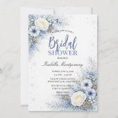 Invitation Thème hivernal pour une douche de mariée (Devant)