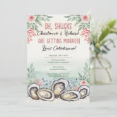 Invitation Thème Huître Côtière pour Mariage Couple Shower (Debout devant)