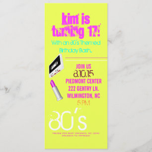 Invitation Thème II  her des années 80 de l'invitation   de