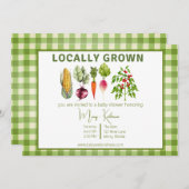 Invitation Thème Jardin Cultivé Localement (Devant / Derrière)