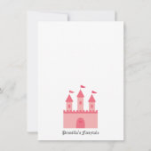 Invitation Thème jolie princesse de conte de fées, Fête d'ann (Dos)