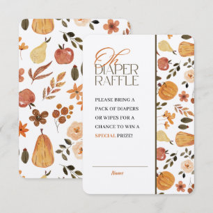 Invitation Thème Kraft Automne Baby Shower Tirage au Sort Cou