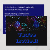 Invitation Thème lumineux d'espace extra-atmosphérique (Devant / Derrière)