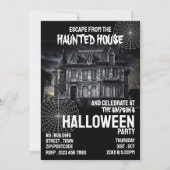 Invitation Thème Maison hantée, Salle d'évasion, Fête d'Hallo (Devant)