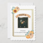 Invitation Thème mariage de automne (Dos)