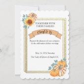 Invitation Thème mariage de automne (Devant)