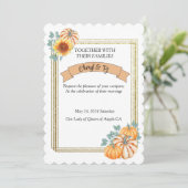 Invitation Thème mariage de automne (Debout devant)