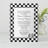 Invitation Thème Mariage de voiture de course (Debout devant)