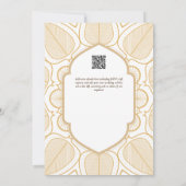 Invitation Thème Mariage d'or blanc Ornate Elegant Classy (Dos)