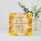Invitation thème mariage floral feu (Debout devant)