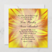 Invitation thème mariage floral feu (Devant)