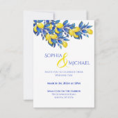 Invitation Thème Mariage méditerranéen-citron (Devant)