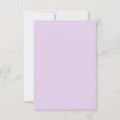 Invitation thème mariage pastel floral et violet (Dos)