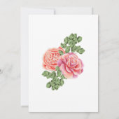 Invitation Thème Mariage rose (Dos)