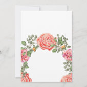 Invitation Thème Mariage rose (Dos)