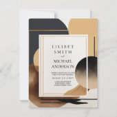 Invitation Thème Mariage scandinave Japandi Tons Terre (Devant)