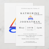 Invitation Thème Mariage Twin Flame (Devant / Derrière)