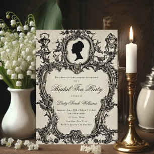 Invitation Thème Mariage Vintage Régence Rococo Thé Party