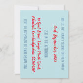 Invitation Thème marin, bateau, phare, fête d'anniversaire bl (Dos)
