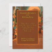 Invitation Thème marocain orange doré sarcelle d'anniversaire (Dos)