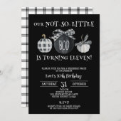 Invitation Thème mercredi, Filles Halloween 11ème anniversair (Devant / Derrière)