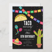Invitation Thème mexicain Fiesta - Taco Bout une fête Anniver (Devant)