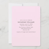 Invitation Thème Mexicain Rose pour Enterrement de Vie de Jeu (Dos)