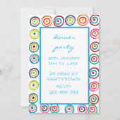 Invitation Thème moderne coloré thème motif design (Devant)