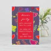 Invitation Thème moderne coloré thème motif design (Debout devant)