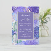 Invitation Thème moderne coloré thème motif design (Debout devant)