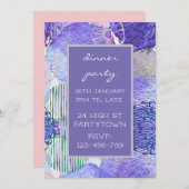 Invitation Thème moderne coloré thème motif design (Devant / Derrière)