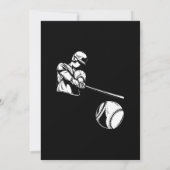 Invitation Thème Moderne de Baseball pour Garçon de 10 Ans (Dos)