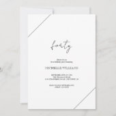 Invitation Thème Moderne Noir et Blanc pour Soirée (Devant)