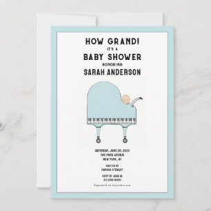 Invitation Thème musical pour Baby Shower