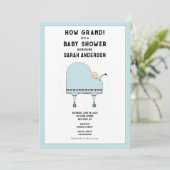 Invitation Thème musical pour Baby Shower (Debout devant)