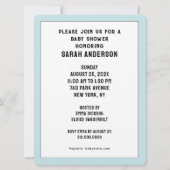 Invitation Thème musical pour Baby Shower (Dos)