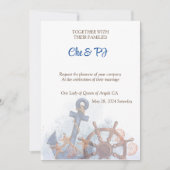Invitation Thème Nautical Beach Wedding (Devant)